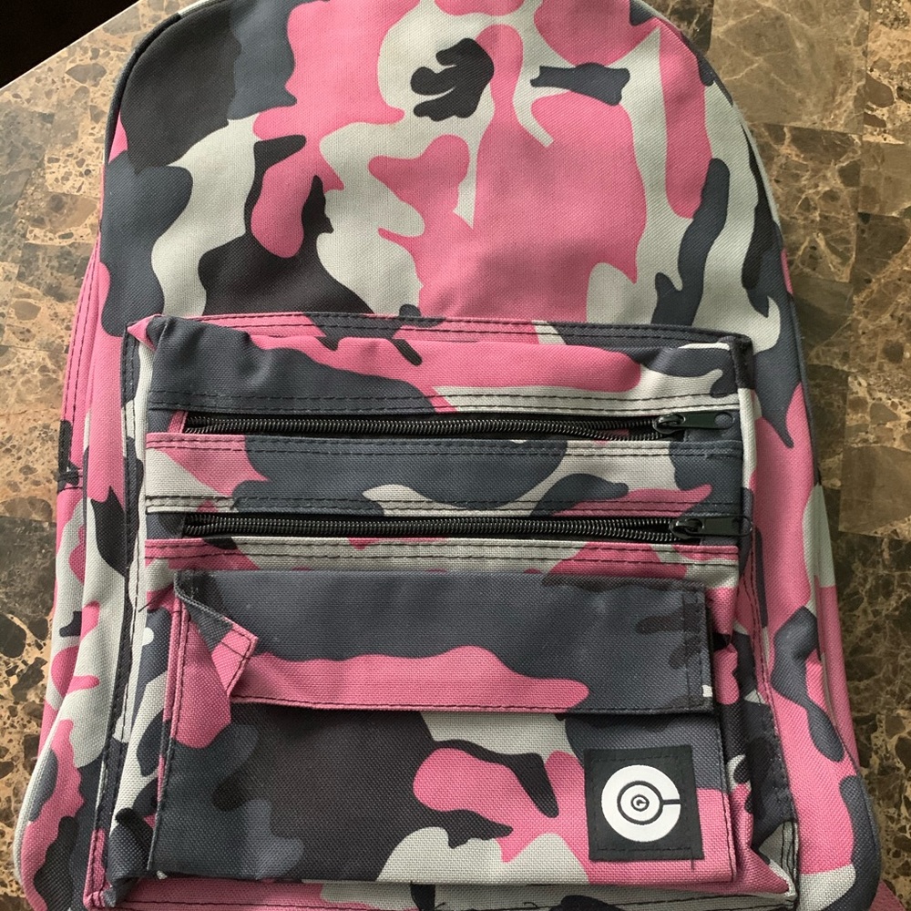 Girls Camo 4- pocket backpack.
